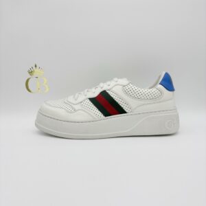 | GG Embossed White Blue Stripes