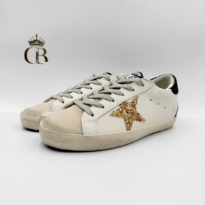 Golden Goose Super-Star Estrella de purpurina dorada