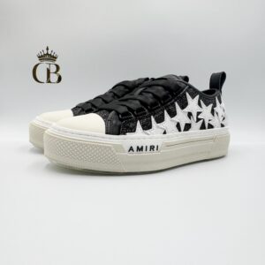 Amiri Low purpurina Negra Estrellas blancas