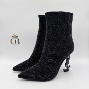 Bota corta de Swarovski negra