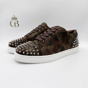 Loubotin Low camuflaje cafe