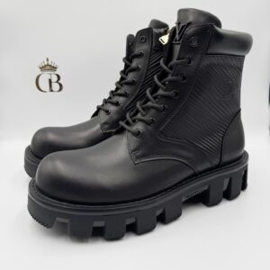 Botas LV Suela alta de piel negras