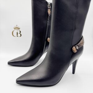 Botas LV de piel con broche cafe monogram