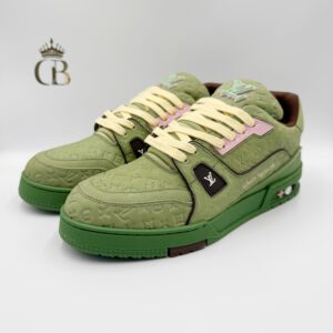 LV Trainer verde monogram con firma