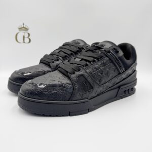 LV Trainer negro monogram de piel con charol