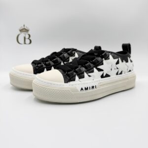Amiri de purpurina negro estrellas blancas