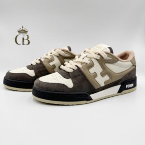 Fendi FF de gamuza y piel cafe