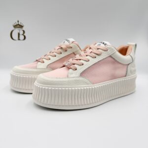 Chanel plataforma de tela rosa