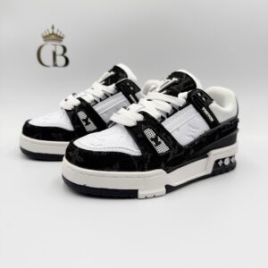 LV Trainer negro mezclilla kids