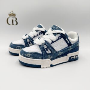 LV Trainer azul mezclilla kids