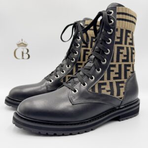 Botas Monogram de tela Cafe
