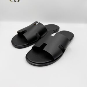 Sandalias Hermes Negras de Piel