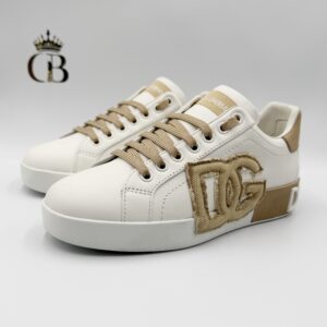 Tenis Portofino de Logo de tela Beige para dama