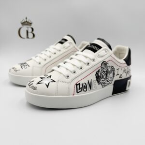 Tenis Portofino de corona pintada Blancos