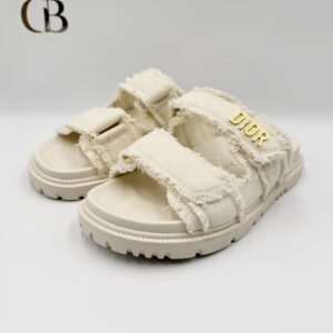 Sandalias de tela Beige Dior de Dama