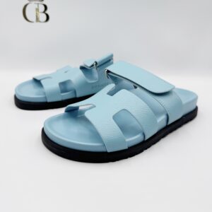 Sandalias Hermes de correa de piel Azul