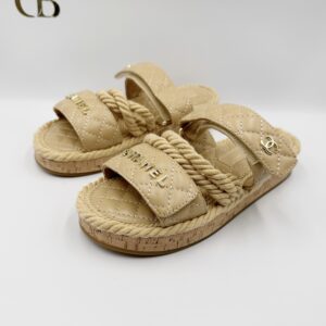 Sandalias de Piel Beige Chanel