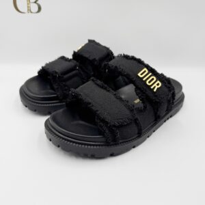 Sandalias de tela Negras Dior de Dama