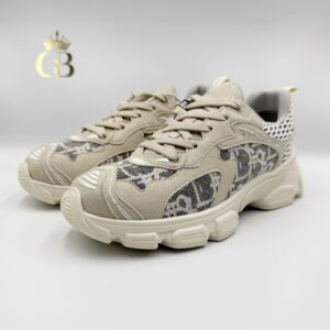 Tenis Chronos Beige de Piel con tela