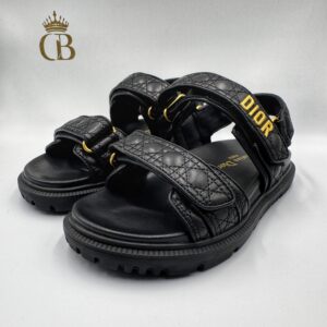Sandalias Negras de piel cosida