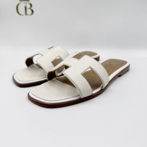 Sandalias Blancas de Piel H`