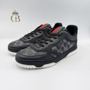 Tenis Re-web monogram de piel negros