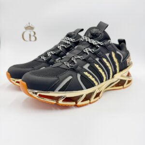 Tenis Deportivod Phillip P negros con dorado