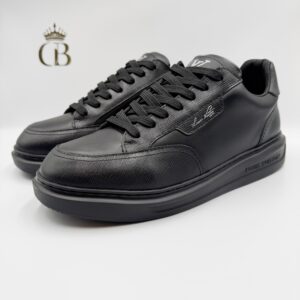 Tenis Beverly Negro de piel signature