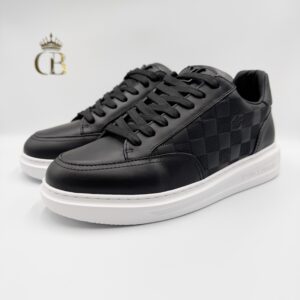 Tenis Beverly de piel domino Negros